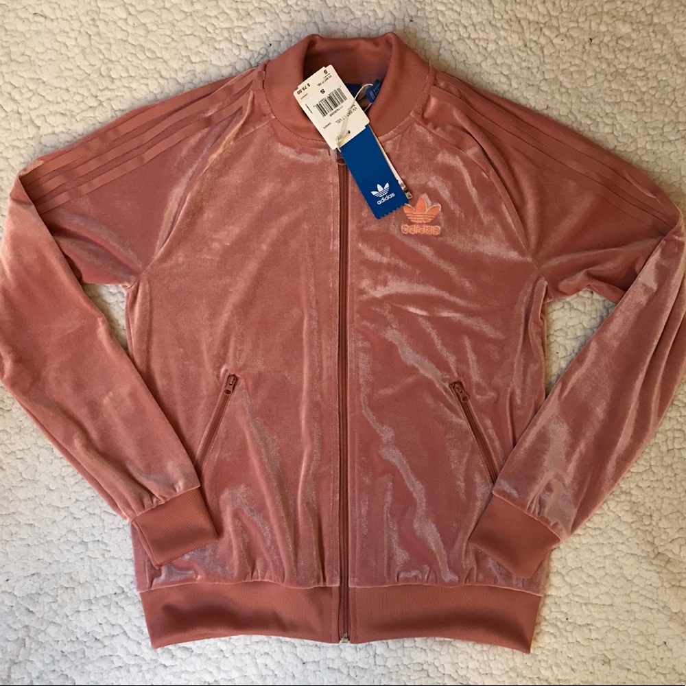 Adidas Originals Pink Velvet Track Jacket